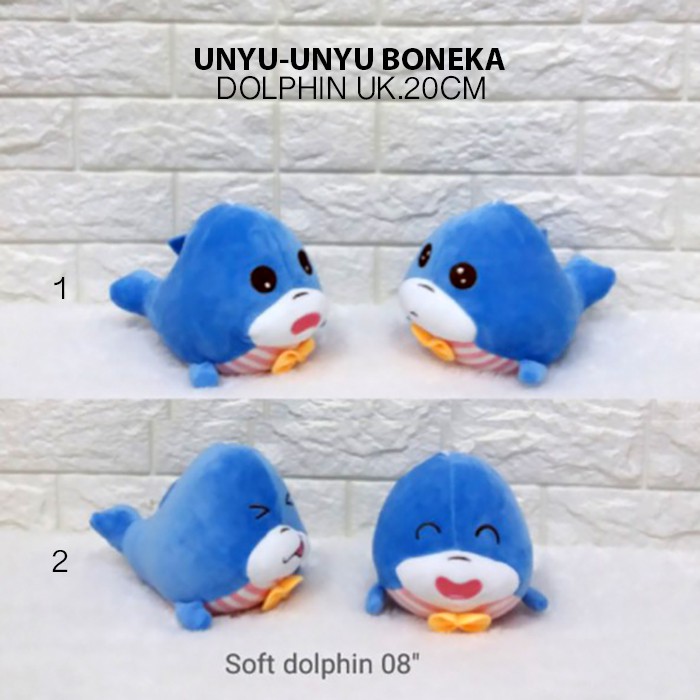 Boneka Ikan dolphin kecil 20cm souvenir lumba