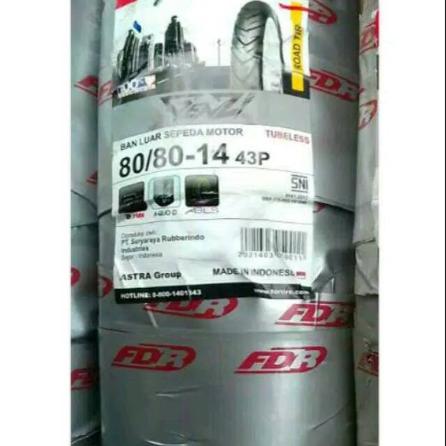 ban tubles fdr 14 genzi/pro 80/80 belakang NEW n ORI