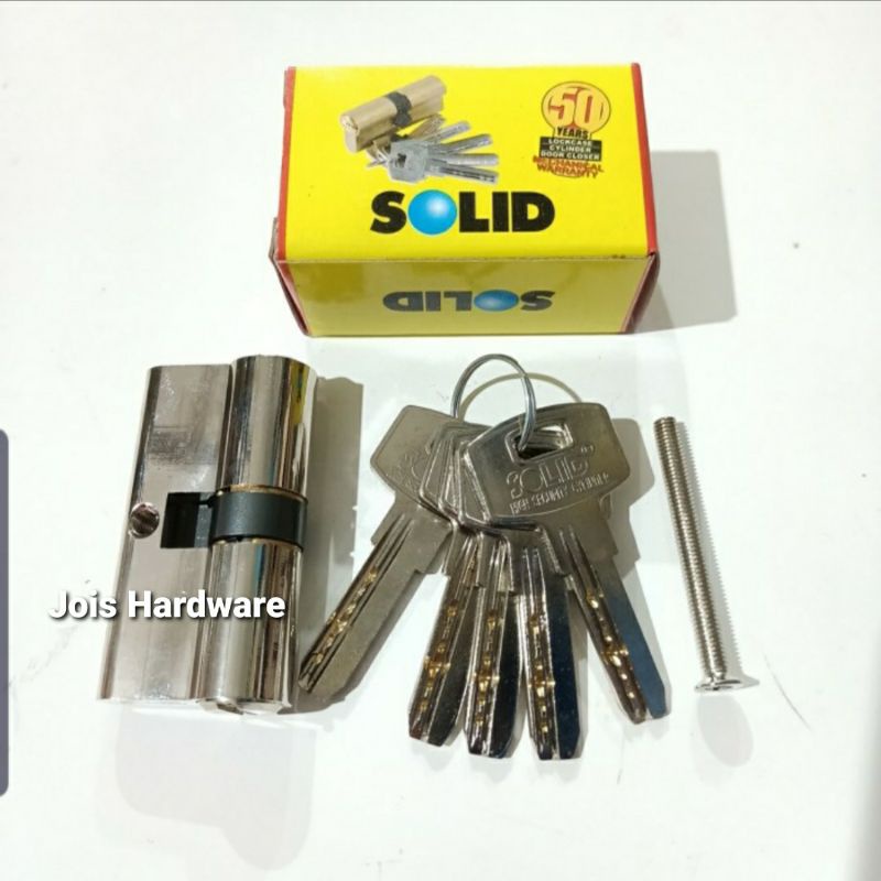 Silinder Kunci Pintu Rumah - Silinder Kunci Pintu Solid 60mm - Double Silinder Solid - Cylinder Soli