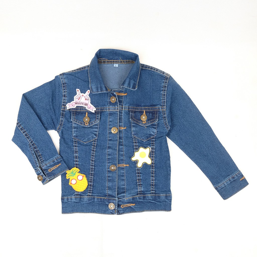 ORIGINAL JAKET JEANS ANAK LAKI LAKI PEREMPUAN WHATEVER SERIES BORDIR  REAL PICT