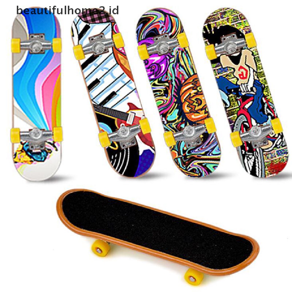 (Beautifulhome2.Id) 1pc Mainan Skateboard Jari Mini Untuk Anak Laki-Laki / Perempuan