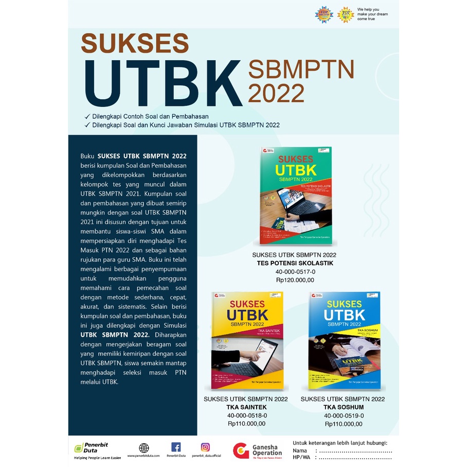 SUKSES UTBK SBMPTN 2022