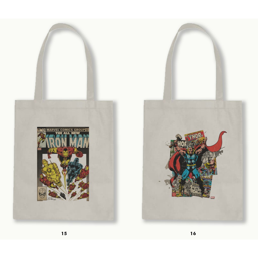 TOTE BAG -MARVEL (COMICS -CAPTAIN AMERICA-IRON MAN-THOR-HULK-SPIDERMAN).01