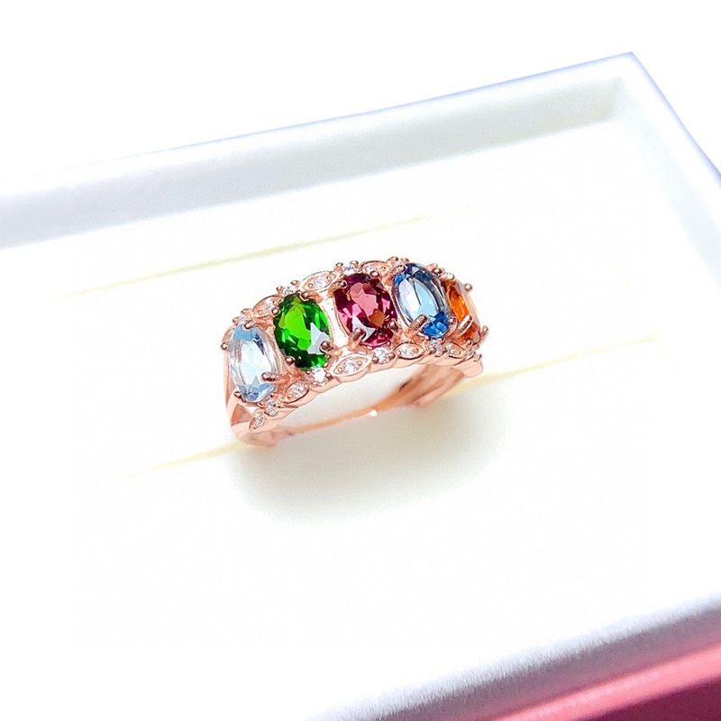 Fancyqube Cincin Zirkon Warna Emas Perak Untuk Pria Dan Wanita