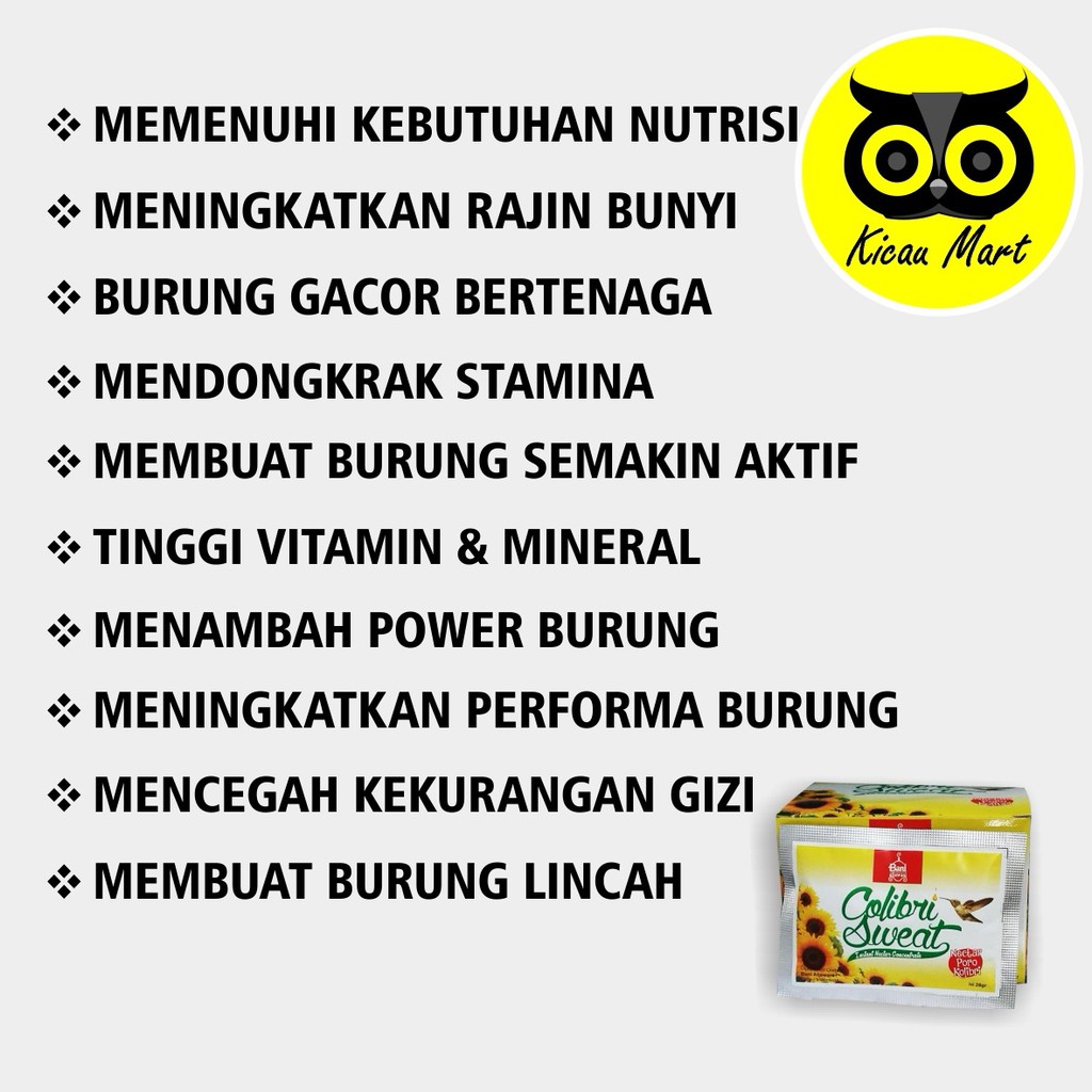 PAKAN MAKANAN MINUMAN HARIAN BURUNG COLIBRI SWEAT NECTAR NEKTAR BANI ALJAWANI PLECI KOLIBRI PBCSBA