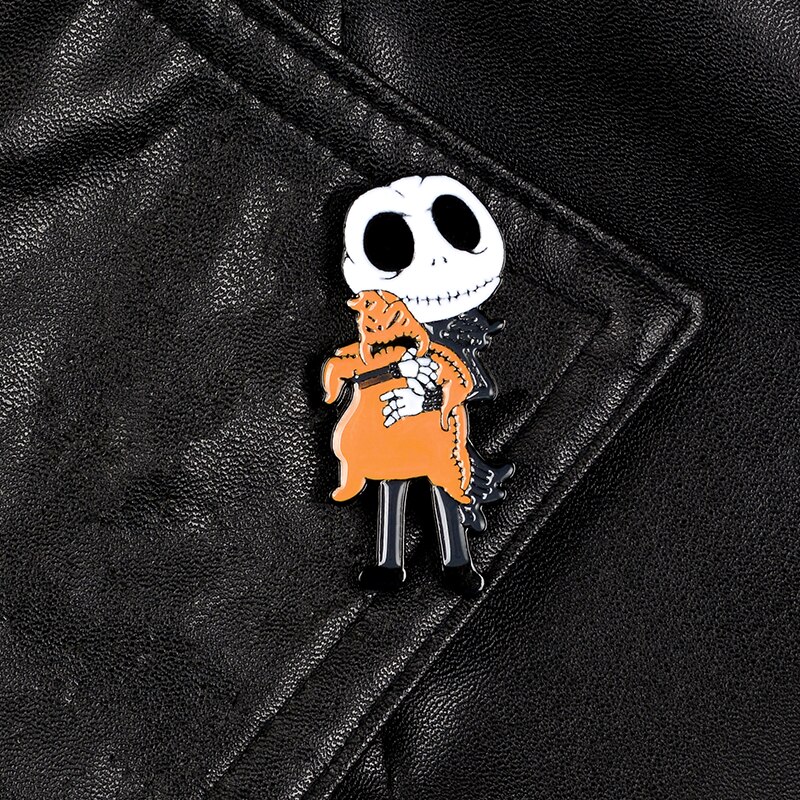 Bros Pin Enamel Desain Tengkorak Gaya Punk Untuk Hadiah Teman