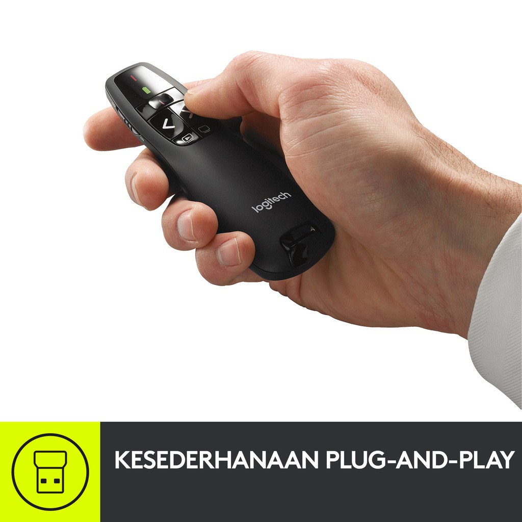 Pointer Logitech R400 Wireless Presenter Laser Presentasi