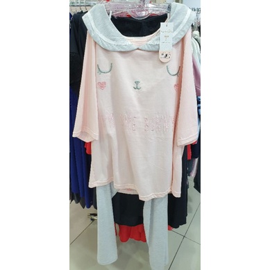 SALE BAJU TIDUR/PIYAMA DEWASA YOUNG HEARTS SMILE BUNNY