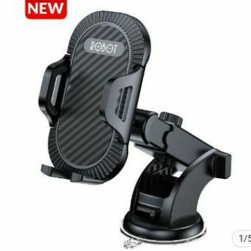 CAR holder mobil hp robot rt-Ch12 RTCH12 suction cup automatic lock 360° car holder HALTER BISA DI DASHBOARD black MURAH