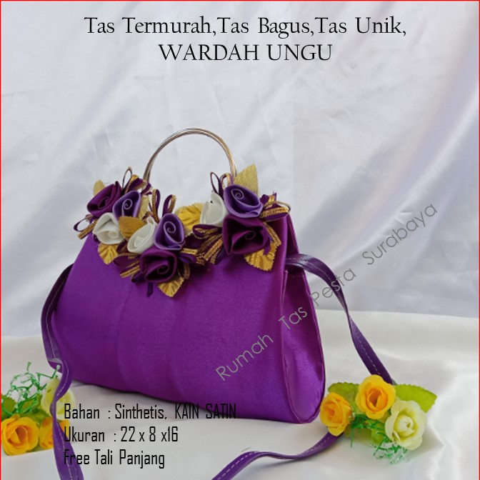 Tas Home Made ,Tas Pesta,Tas Kecil,WARDAH UNGU