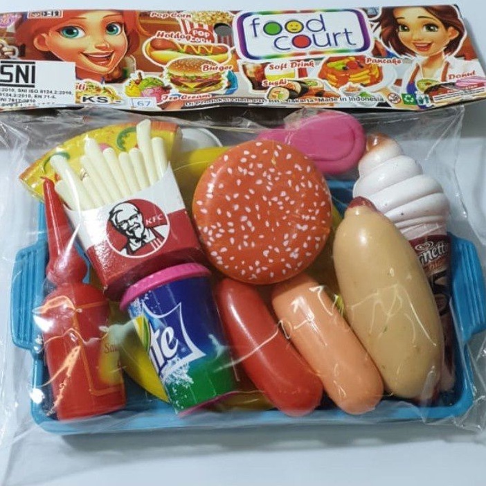 Mainan Kuliner Nusantara KS67 Junk Food mainan masak masakan Food Court