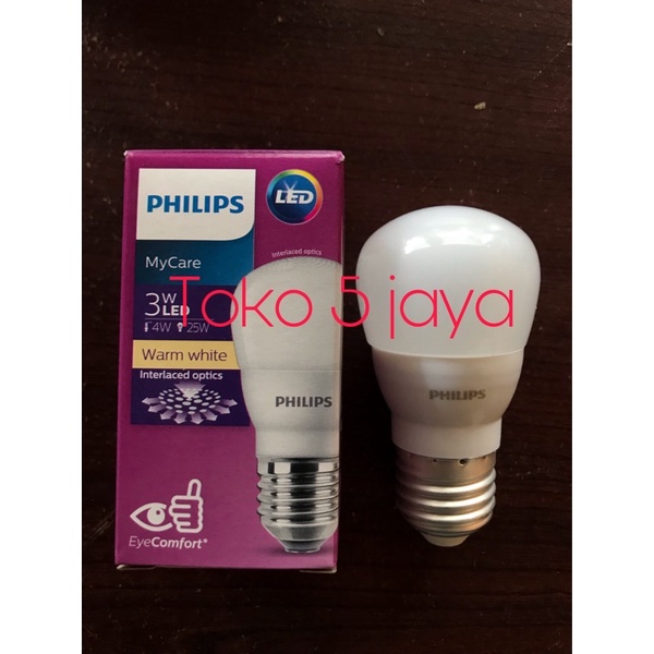 lampu led philips 3 watt warm white / philips 3 w / philips 3 watt kuning / WARMWHITE / philips 3 wa