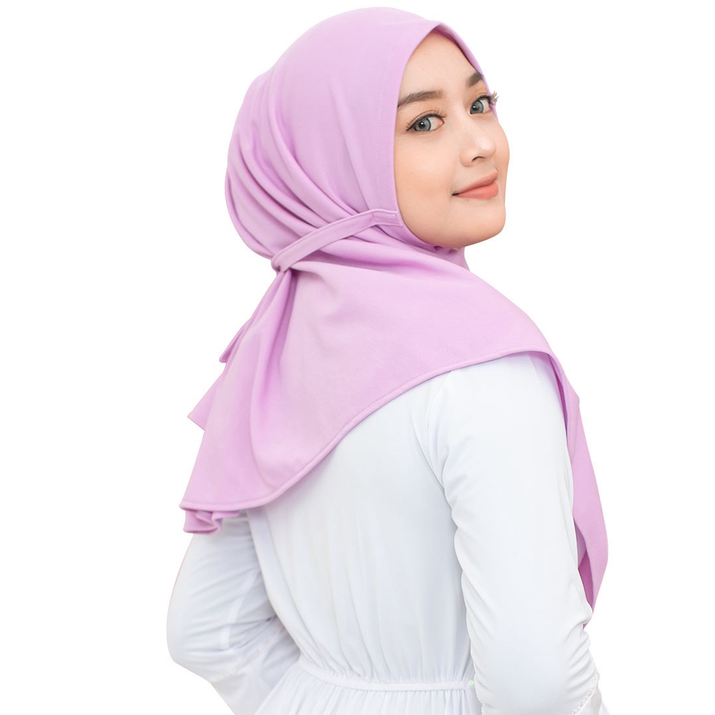 Promo Murah  Jilbab Tali Instan Dirumah Saja At Home | Hijab Instan Kaos Non Pet Kerudung Instan