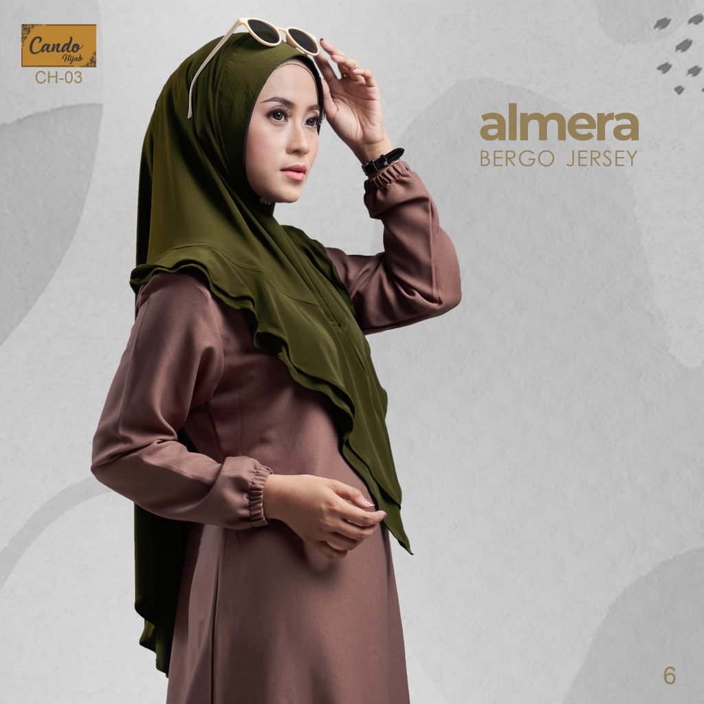 Jilbab Instan Bergo Almera Jersey Ori Cando Hijab-ARMY