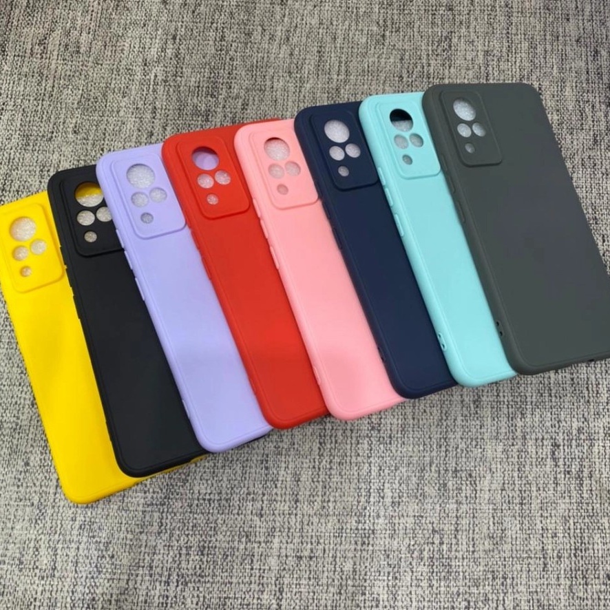 CASE BABY SKIN MACARON + PROTECT CAMERA VIVO V21 5G SOFTCASE - FA