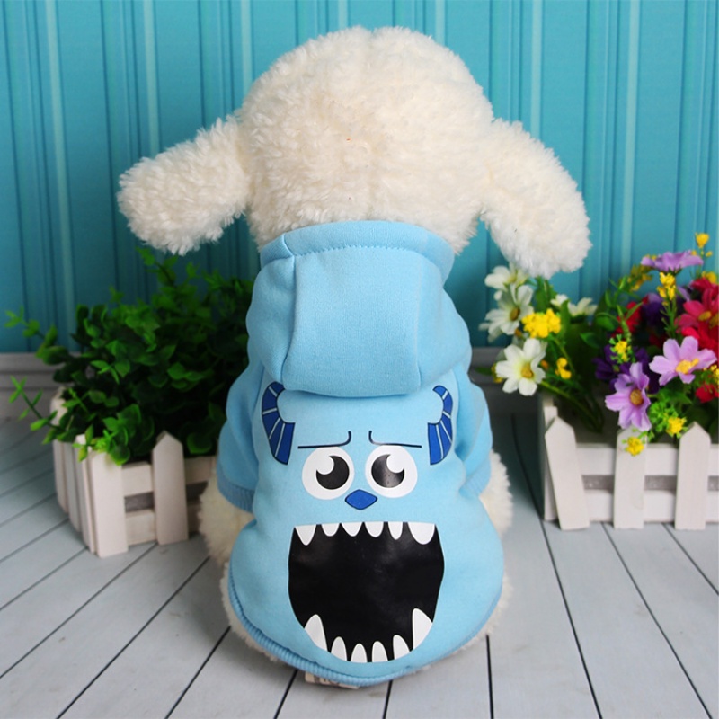 Hoodie Kartun Hangat Hewan Peliharaan Kucing Anjing Atasan