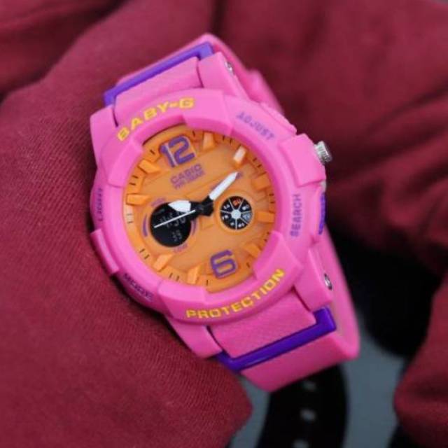 Jam Tangan Casio Baby G Jam Tangan Fashion Anak/Wanita Water Resist - Merah Muda