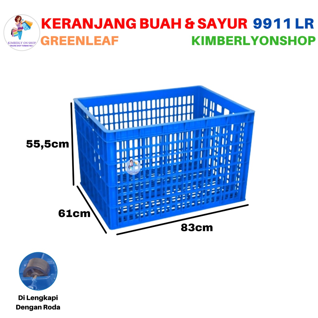 Keranjang Industri Box Container 9911 LR Atari Green Leaf