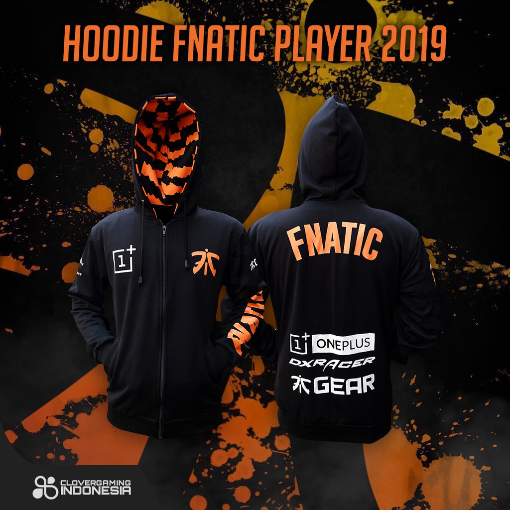 Hoodie Fnatic Player 2019 - Apparel Gaming Esports