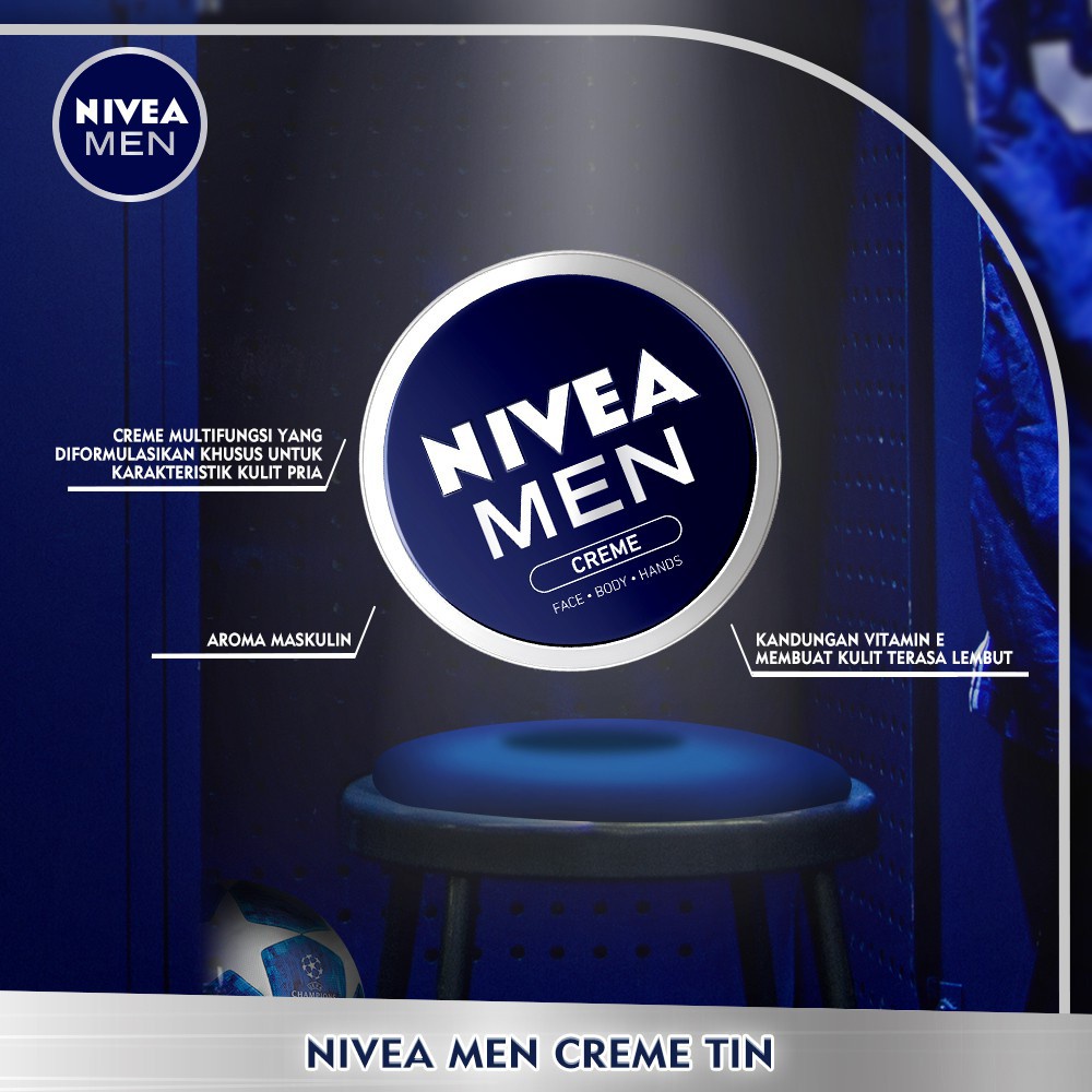 NIVEA Nivea Creme Tin (Biru Tua) 30 60 ml &amp; Creme Men 30ml 75 ml BPOM (KIM)