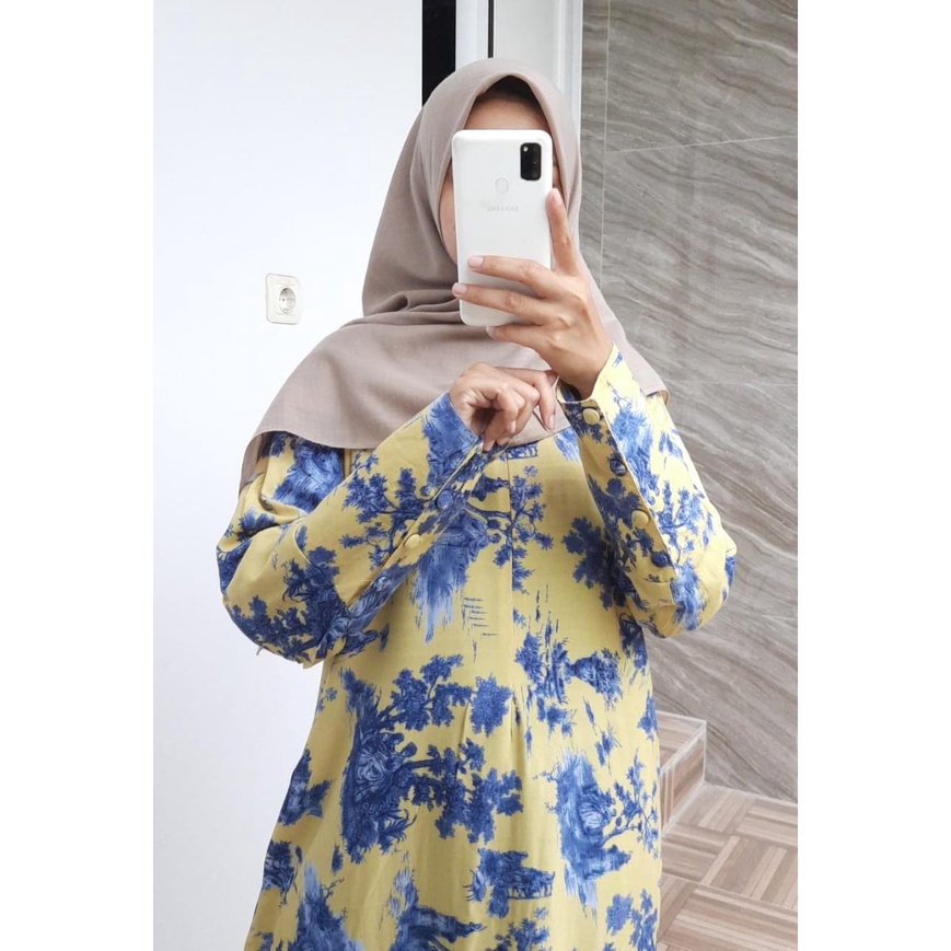 KAFTAN MOTIF RAYON TERBARU / KAFTAN MOTIF LENGAN KANCING