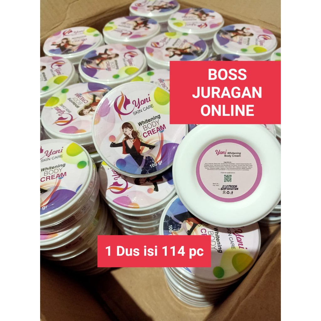 (BOSS) (BPOM) YONI Whitening Body Cream 100gr - Yoni Skin Care Whitening Body Cream/Lotion