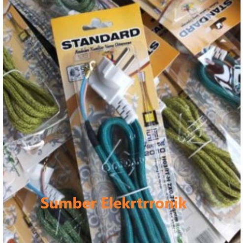 Standard Kabel Strika Setrika 1.7 meter 1.7m m SNI free bubble