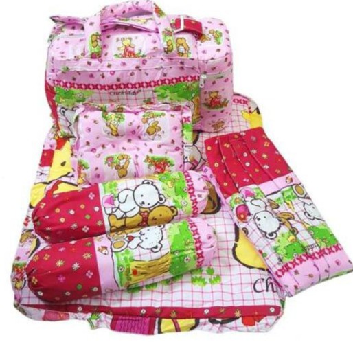 PAKET KADO BAYI GIFT SET CHEKIDO 4 IN 1 PAKET GENDONGAN+TAS BAYI/TERMURAH/TERLARIS-3