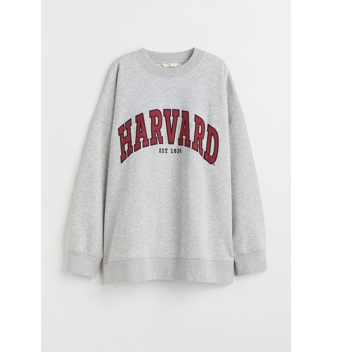 Terbaru.. Hoodie H&M Harvard Grey Crewneck Harvard HnM ORIGINAL FULLTAG sweater h&m wanita pria