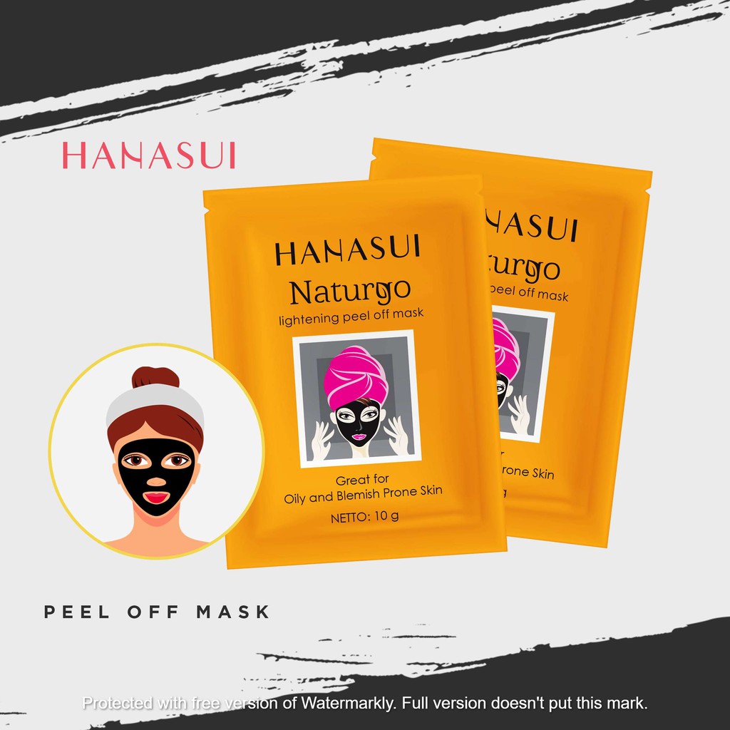 Hanasui Naturgo Peel Off Mask Black Sachet