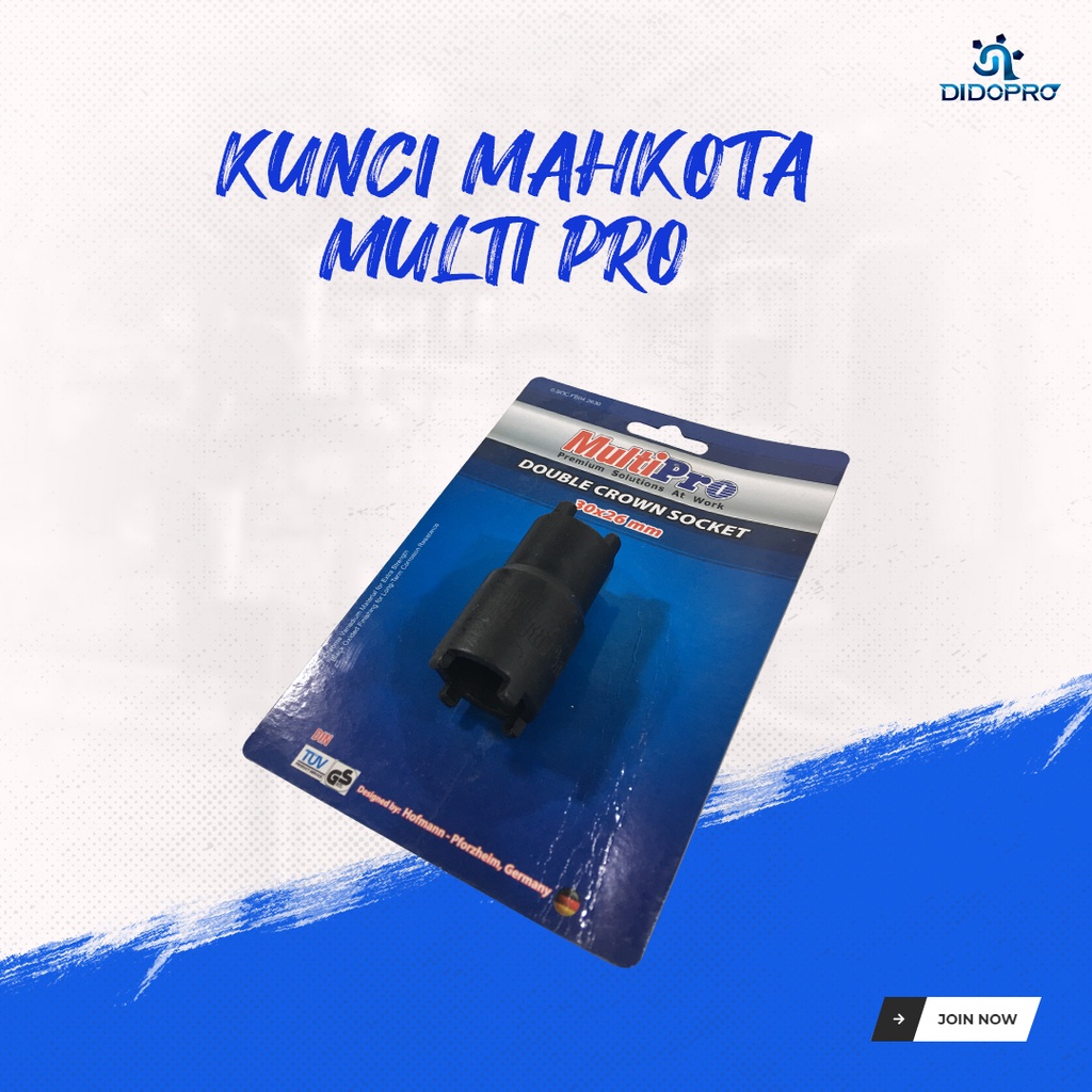 Kunci Mahkota Mur Kopling Double Crown Socket Multipro 30x26mm