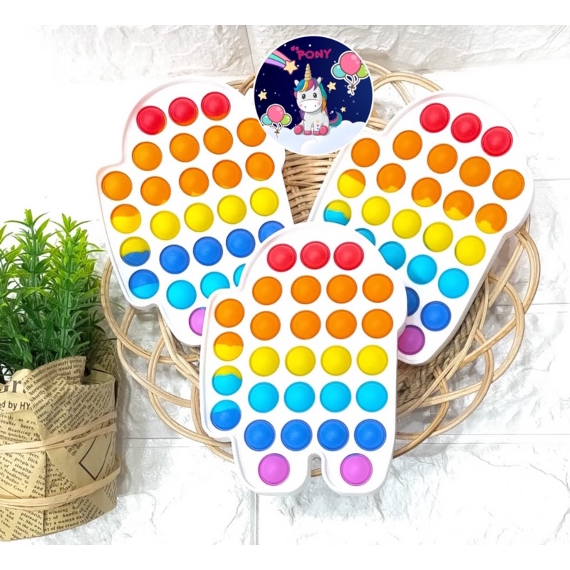 NEW POP IT/pop it fidget/viral/tiktok/mainan murah/mainan hits-White Among Us