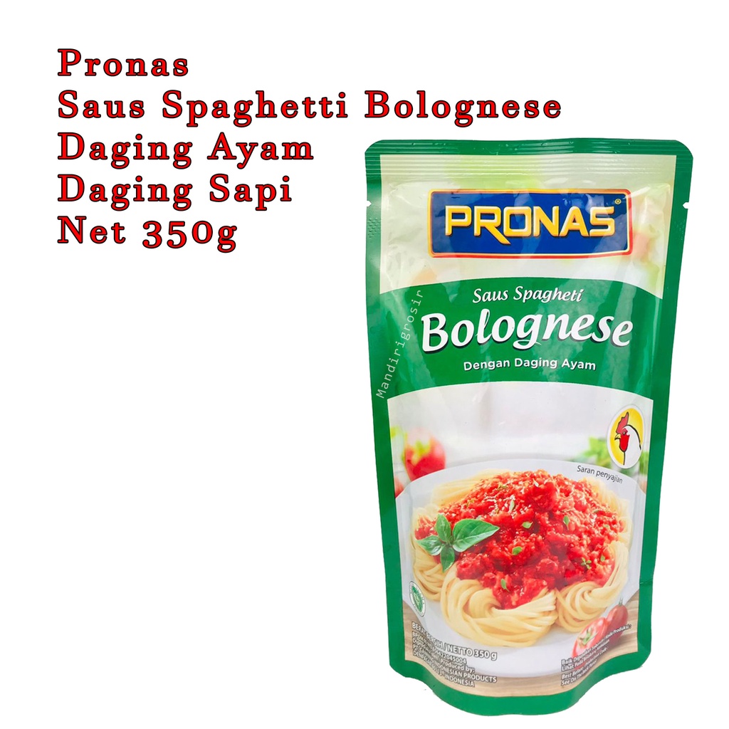 saus sepageti bolognais * Pronas * Daging ayam * daging sapi * 350g