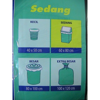 Klin Pak Kantong Plastik Sampah Sedang 1 Pak Isi 12 Ukuran 60 x 80 cm