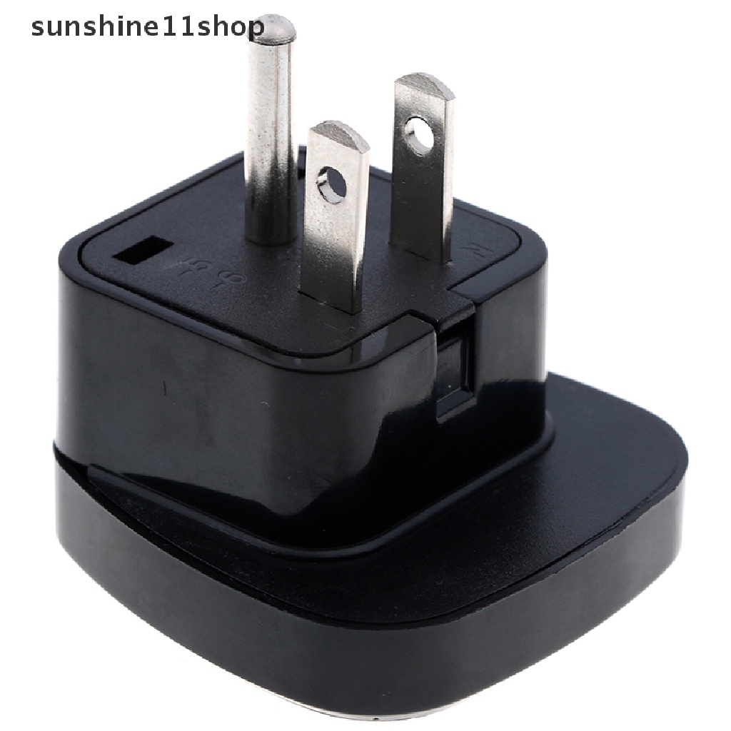 Sho adapter Konverter power plug EU UK AU Ke US USA Canada AC Universal Untuk travel