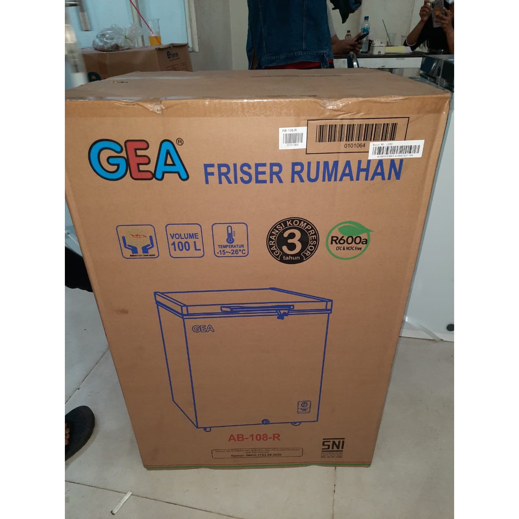 GEA AB 108 R CHEST FREEZER BOX 100L LEMARI PEMBEKU 100 LITER BY GEA NEW