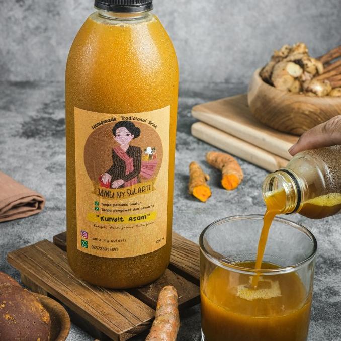 

Jamu Ny.Sularti Beras kencur/Kunyit asam/wedang jahe / 1000 ml