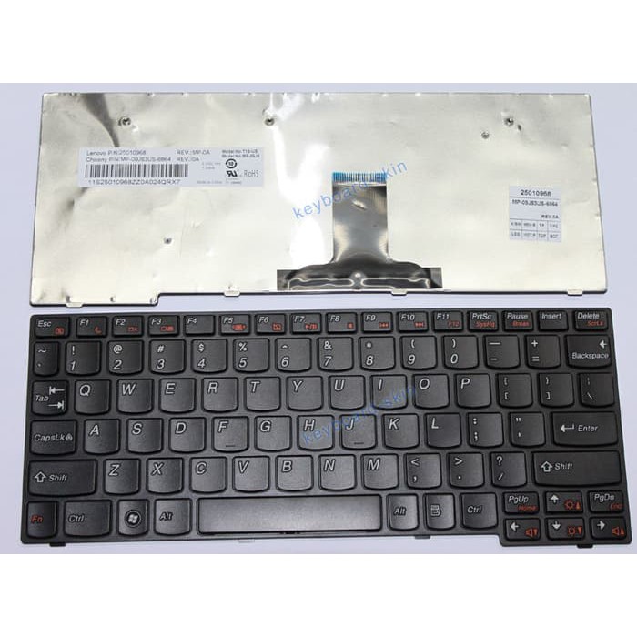 Keyboard Lenovo Ideapad S100 S110 S10-3 S10-3S Series - Hitam