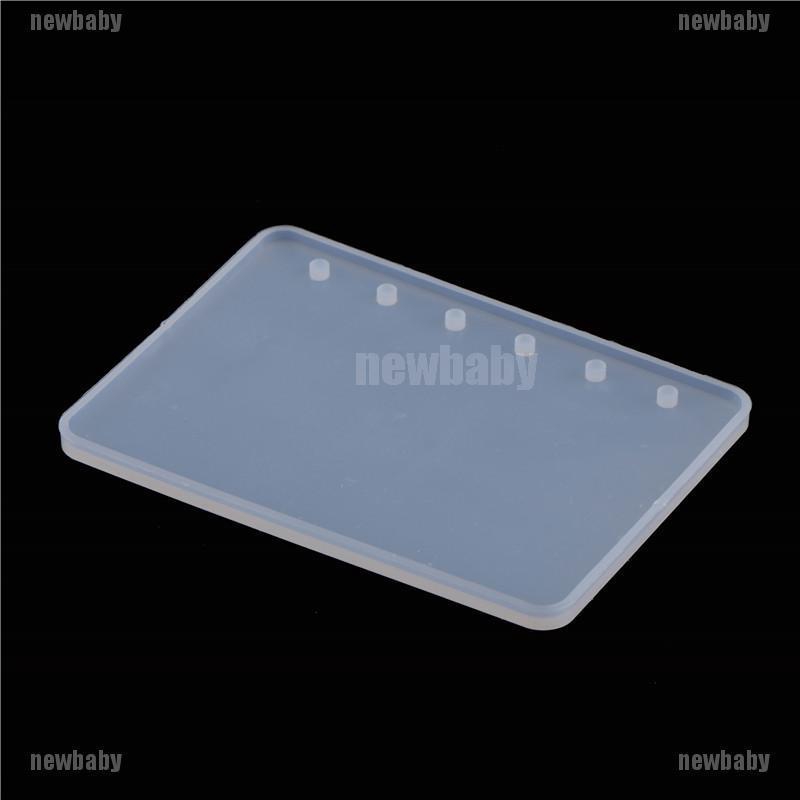 Cetakan Resin Bentuk Cover Notebook/Buku Catatan Loose Leaf 6 Lubang Ukuran A5/A6/A7, Bahan Silikon