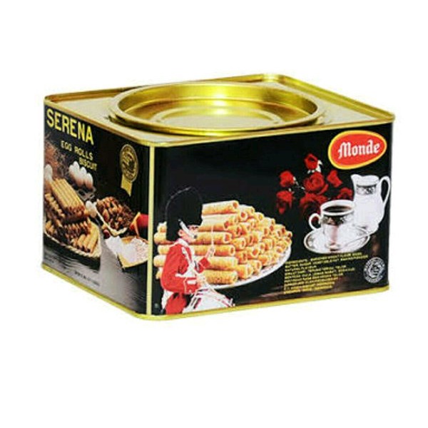 

Snack Kaleng Monde Biskuit Serena Egg Roll Mini 300Gram