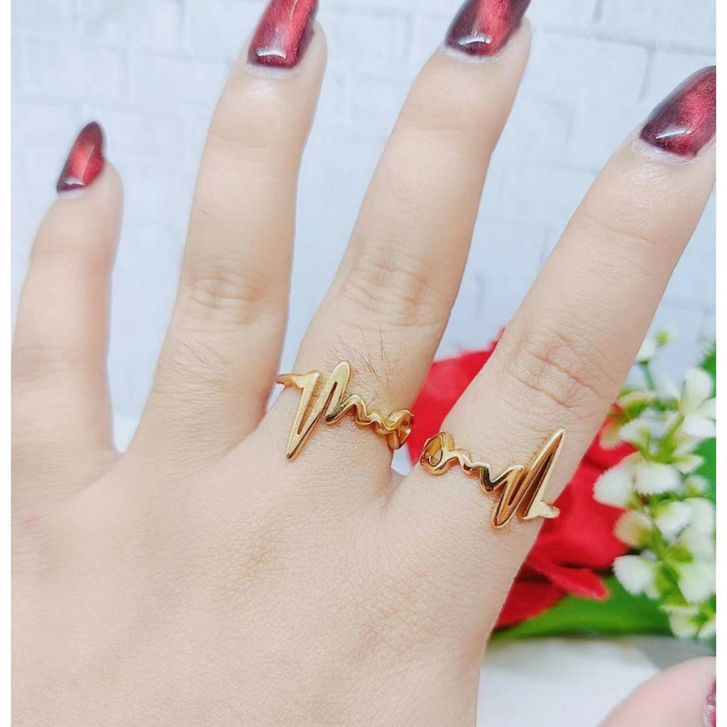 Cincin Titanium Permata Anti Karat Perhiasan Fashion R083/084