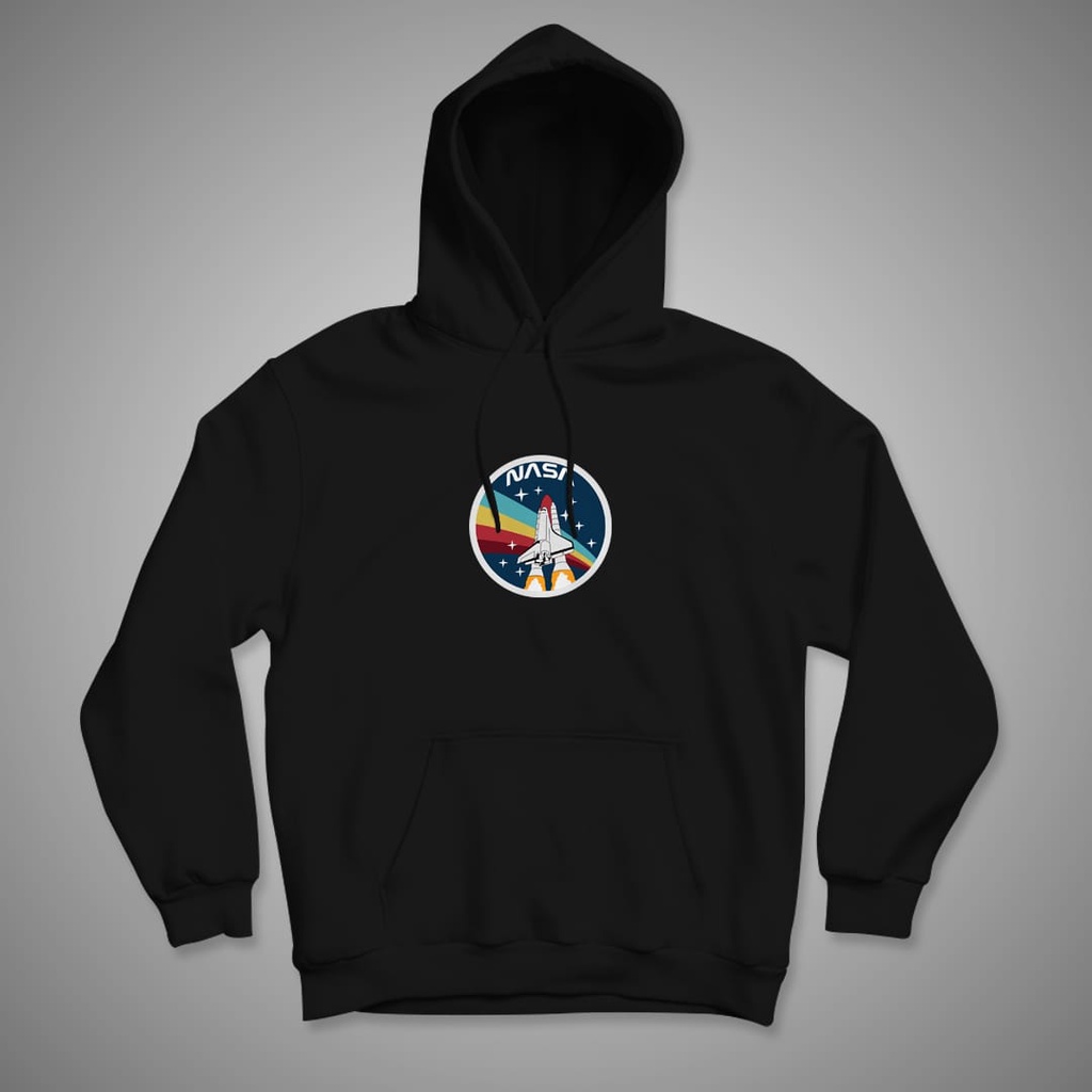 HOODIE WANITA NASA CIRCLE RAINBOW / HOODIE WANITA TEBAL-1