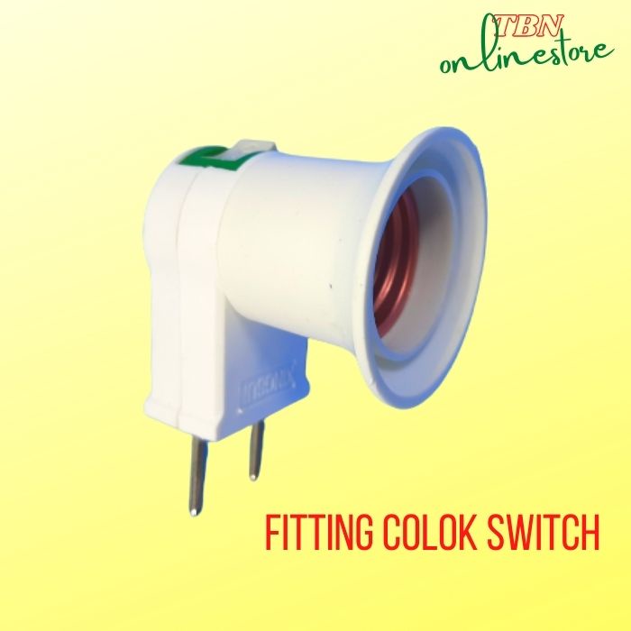 FITTING LAMPU COLOK PLUS SWITCH ON OFF PAGODA P-200