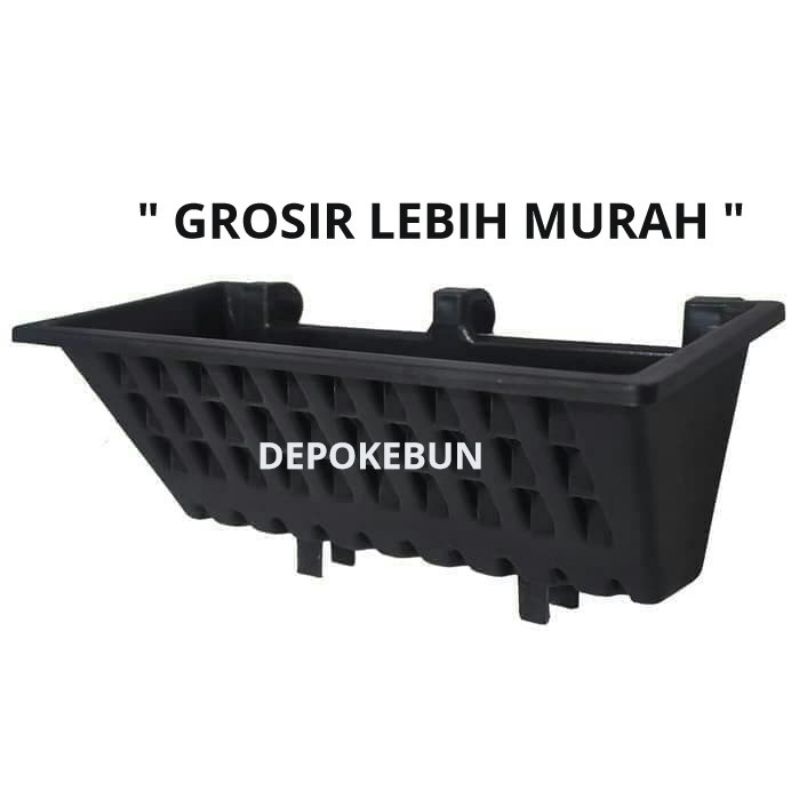 Pot Dinding/Pot Tempel /Pot vertical/Pot agro 04 Hitam