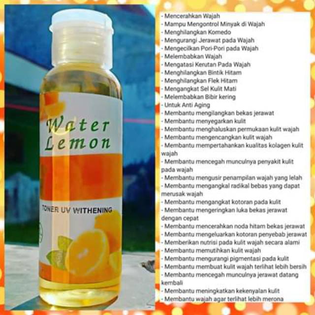 Toner water lemon
