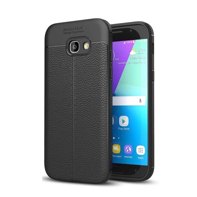 Case Autofocus Leather Samsung Galaxy A5 2017 (A520) Silikon Carbon