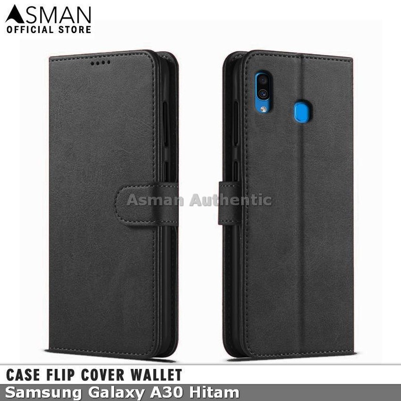 Case Samsung Galaxy A30 Leather Flip Cover Premium Edition