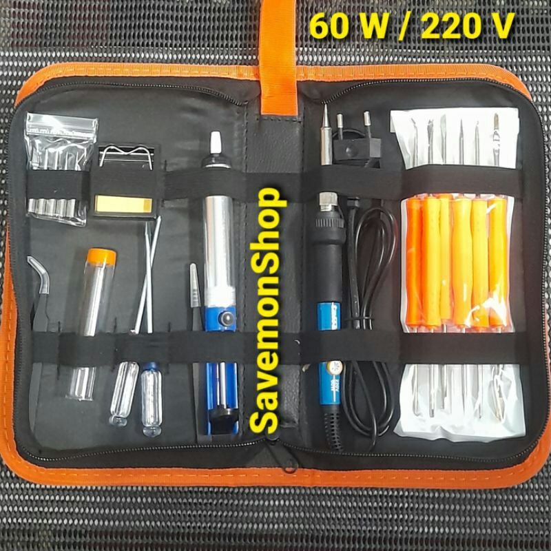 Set Solder Lengkap Bonus Tas Portable Paket Solder Listrik Presisi Reparasi Handphone HP Peralatan S