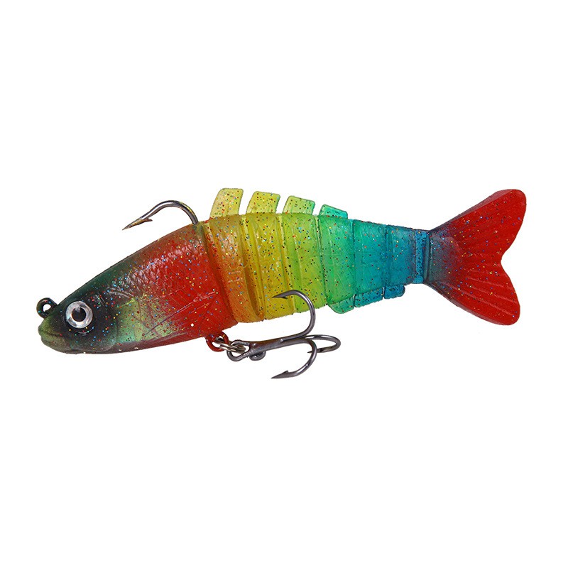 SYFishing 1Pcs Luminous Soft Lure Umpan Pancing Lifelike Jointed Fishing Lure 9cm/17.5g Swimbait Bass Wobbler Kail Memancing Ikan Memancing Tackle