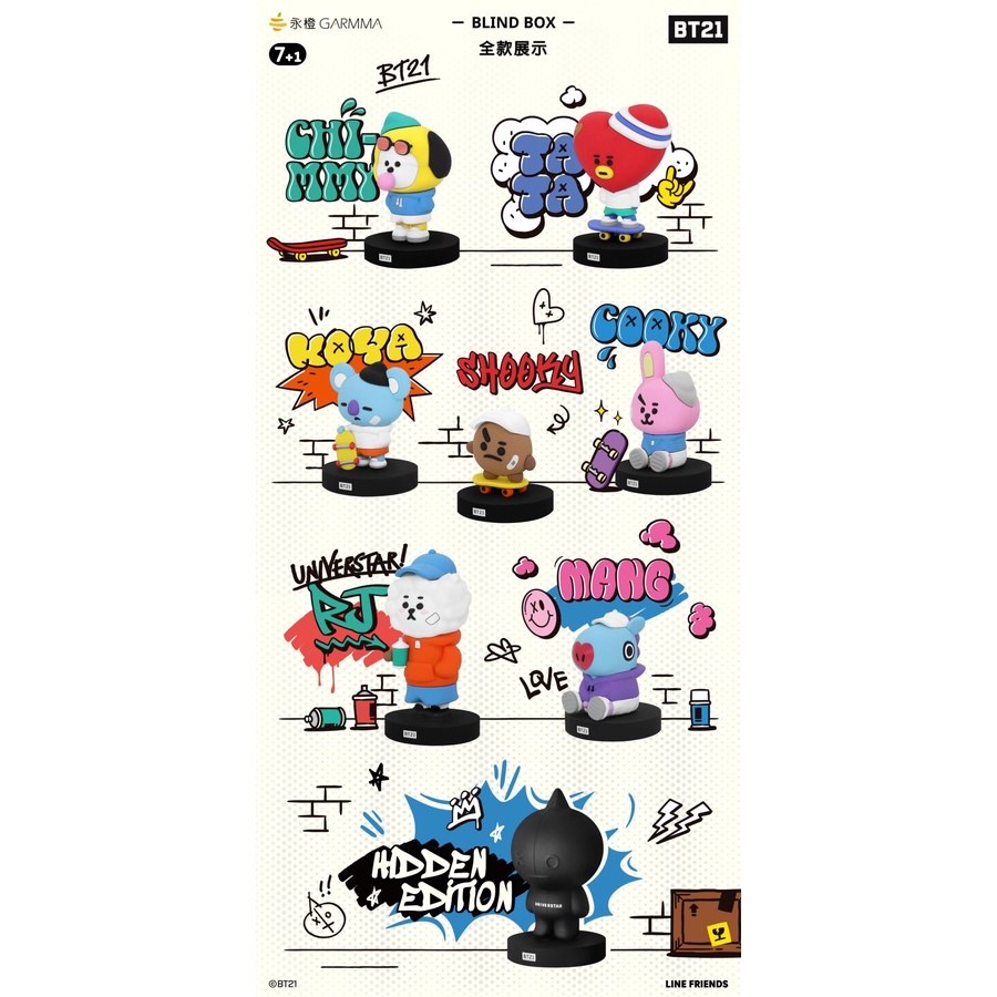 Garmma - Universe Star BT21 Street Series Mood Box Toys (1 set isi 7)